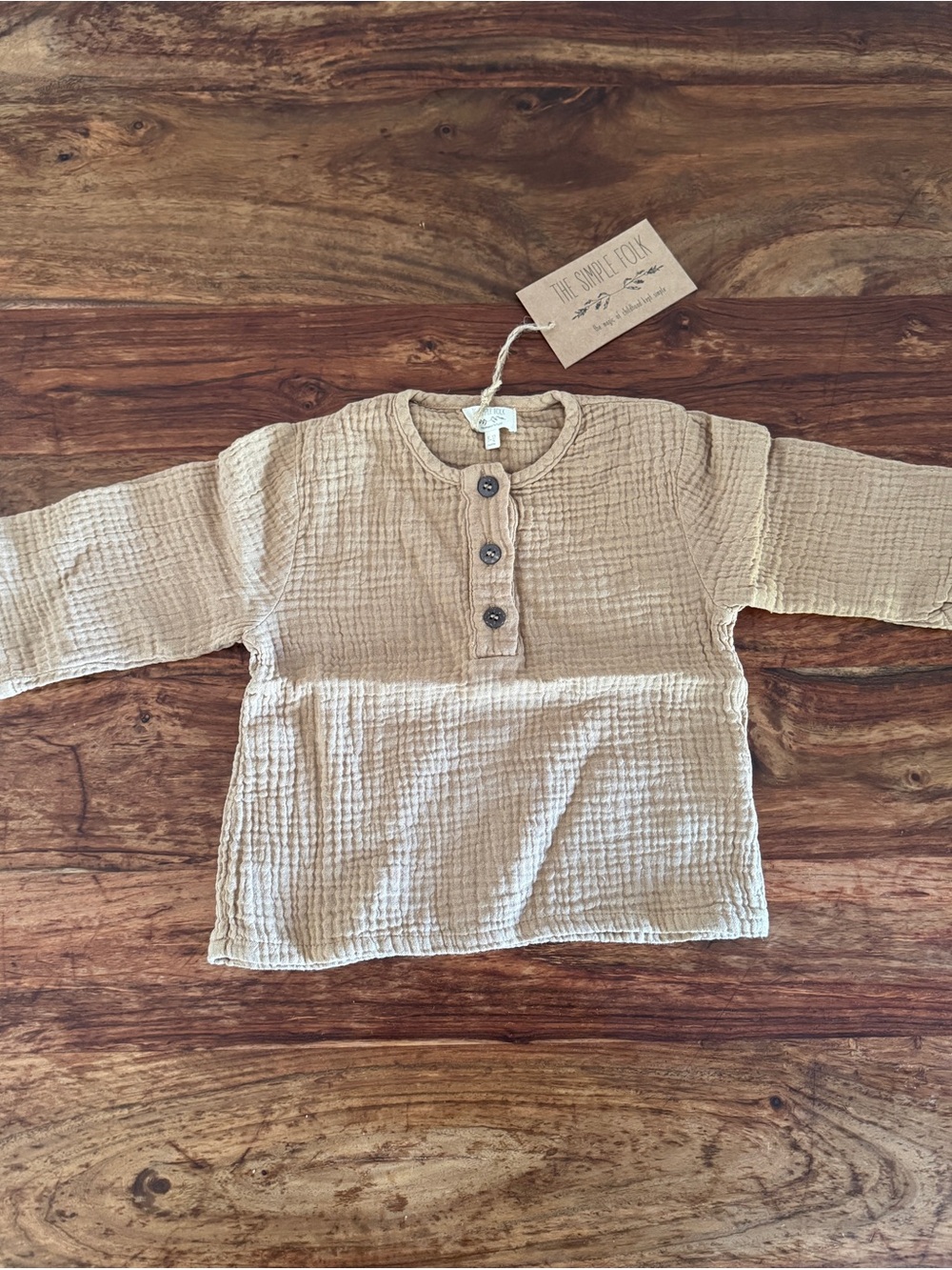 The Simple Folk Muslin Henley Shirt